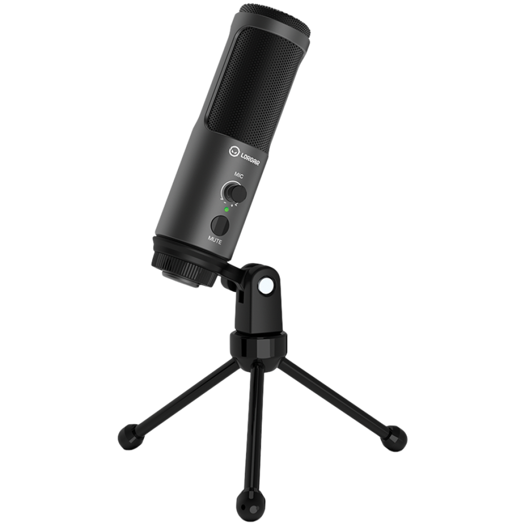 Микрофон Геймърски LORGAR Gaming Microphones, Black color, USB condenser mic with Volumn kob, 3.5MMна ниска цена с бърза доставка - BestPC.BG