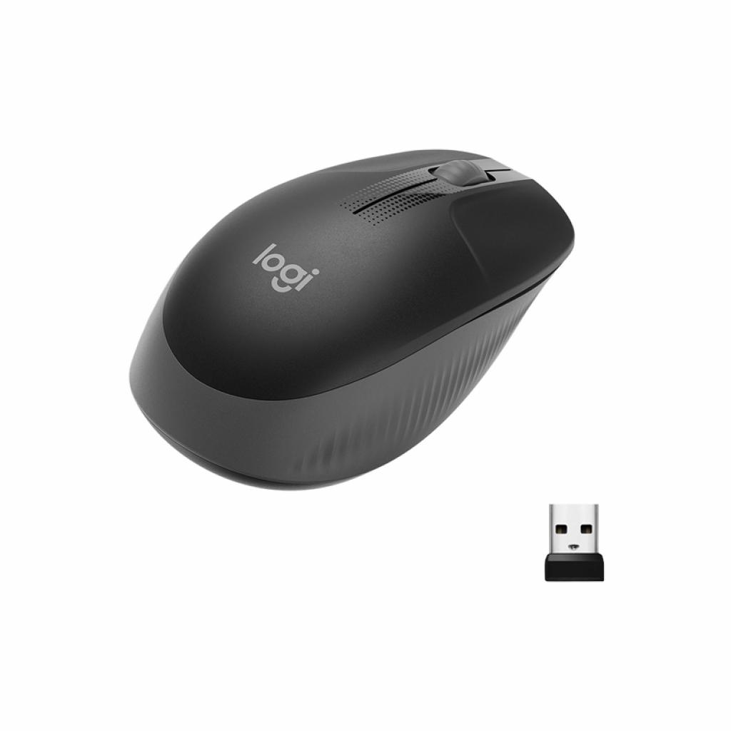 Мишка Logitech M190, безжична, USB, 3 бутона, AA, чернана ниска цена с бърза доставка - BestPC.BG