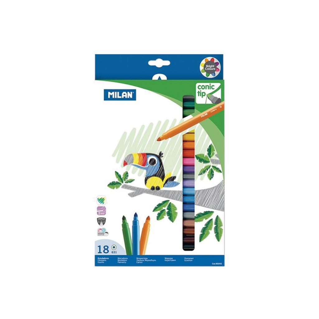 Milan Флумастери, 18 цвята в опаковкана ниска цена с бърза доставка - BestPC.BG