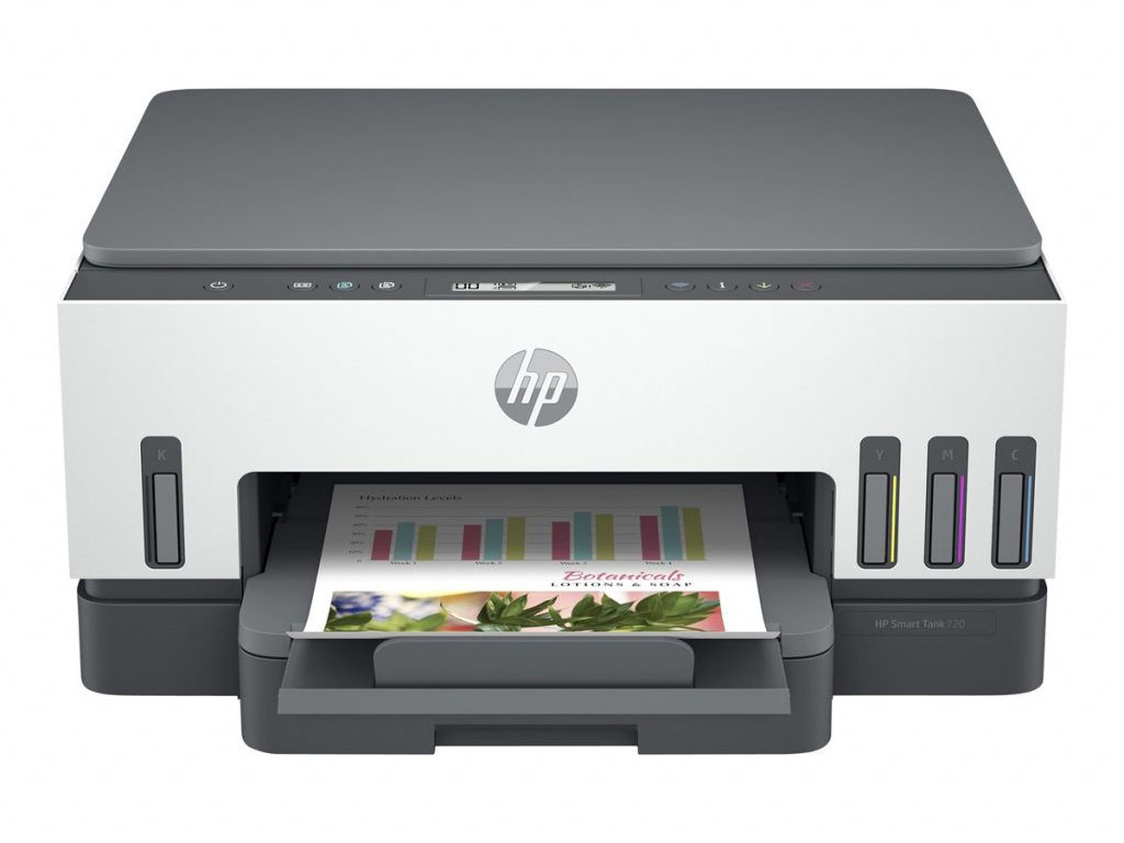 Мултифункционално у-во HP Smart Tank 720 All-in-One A4 Color Dual-band WiFi Print Scan Copy Inkjet 15-9ppmна ниска цена с бърза доставка - BestPC.BG