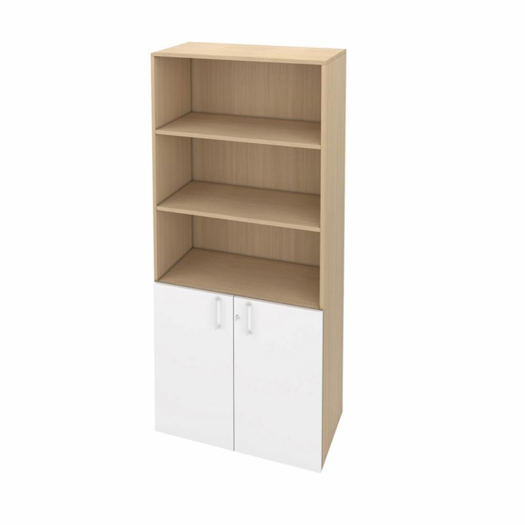 Narbutas Шкаф Choice, 800x420x1780 mm, корпус с избелен дъб, врати белина ниска цена с бърза доставка - BestPC.BG