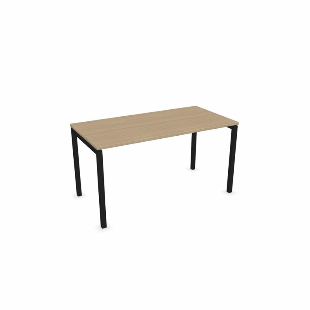 Работно Narbutas Бюро Nova U, 1400x700x740 mm, меламин избелен дъб, черен метална ниска цена с бърза доставка - BestPC.BG