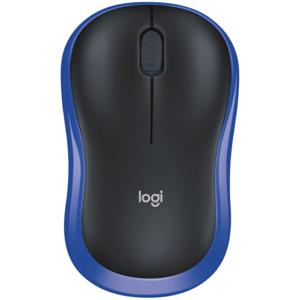 Безжична оптична мишка LOGITECH M185, USB, Син-Черенна ниска цена с бърза доставка - BestPC.BG