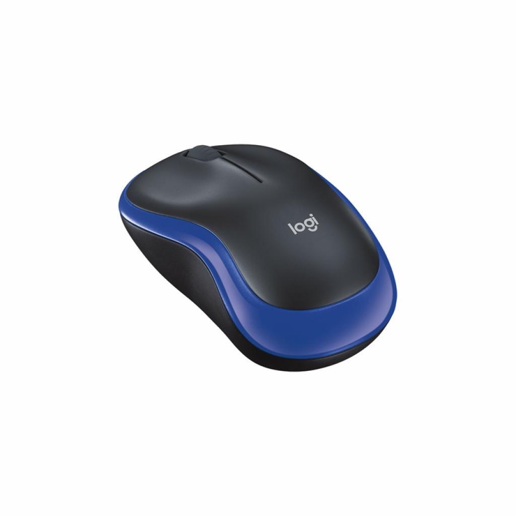 Мишка Logitech M185, безжична, 3 бутона, синяна ниска цена с бърза доставка - BestPC.BG