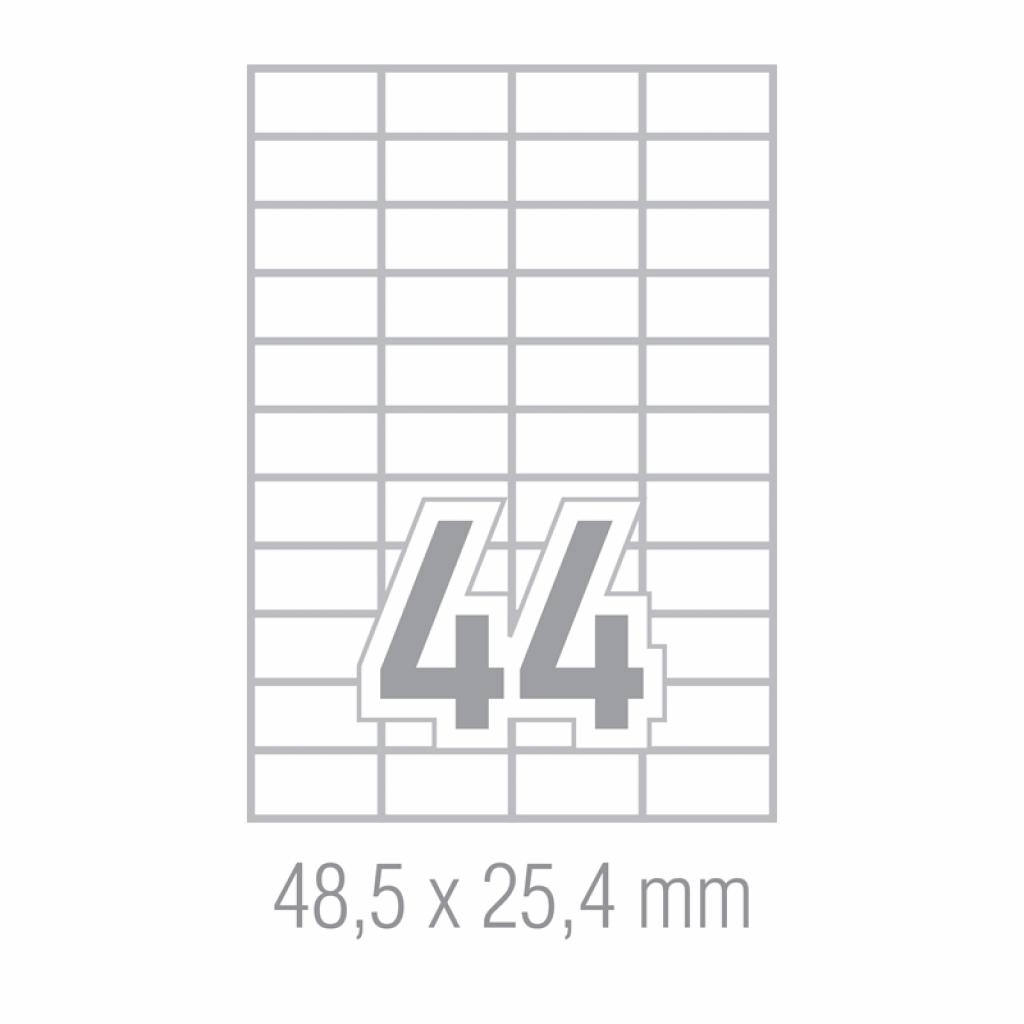 Самозалепващи етикети, A4, 48.5 x 25.4 mm, прави ъгли, 100 листана ниска цена с бърза доставка - BestPC.BG