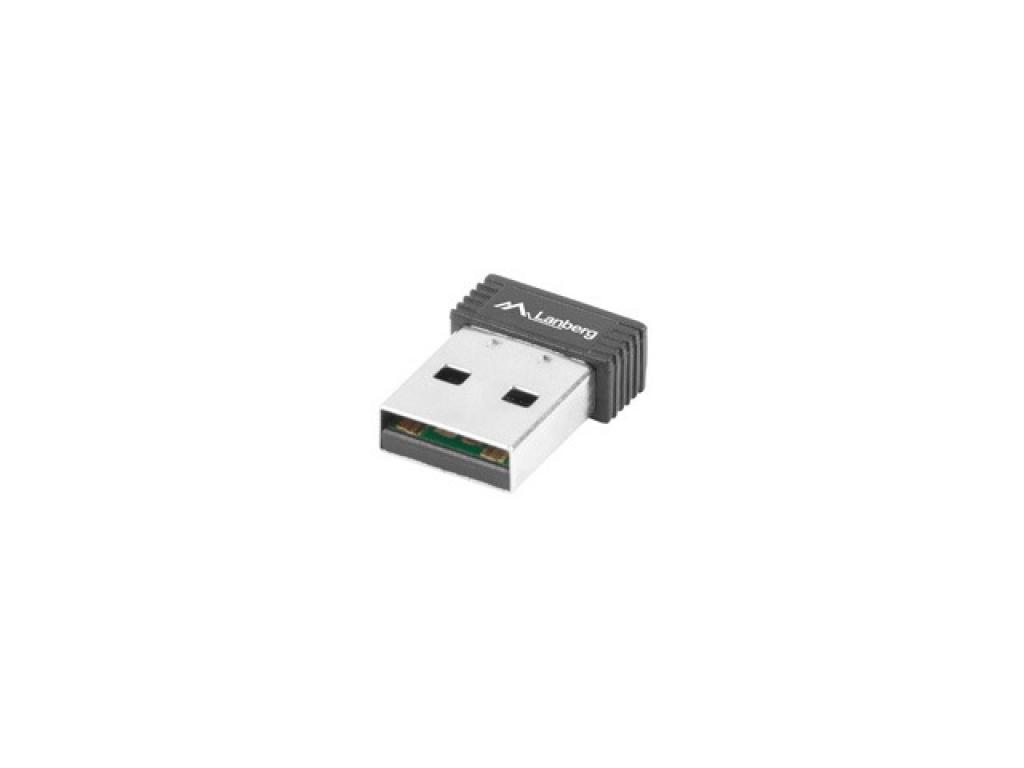 WiFi безжична карта/адаптер Lanberg Wireless Network Card USB Nano N150 1x Internal Antennaна ниска цена с бърза доставка - BestPC.BG
