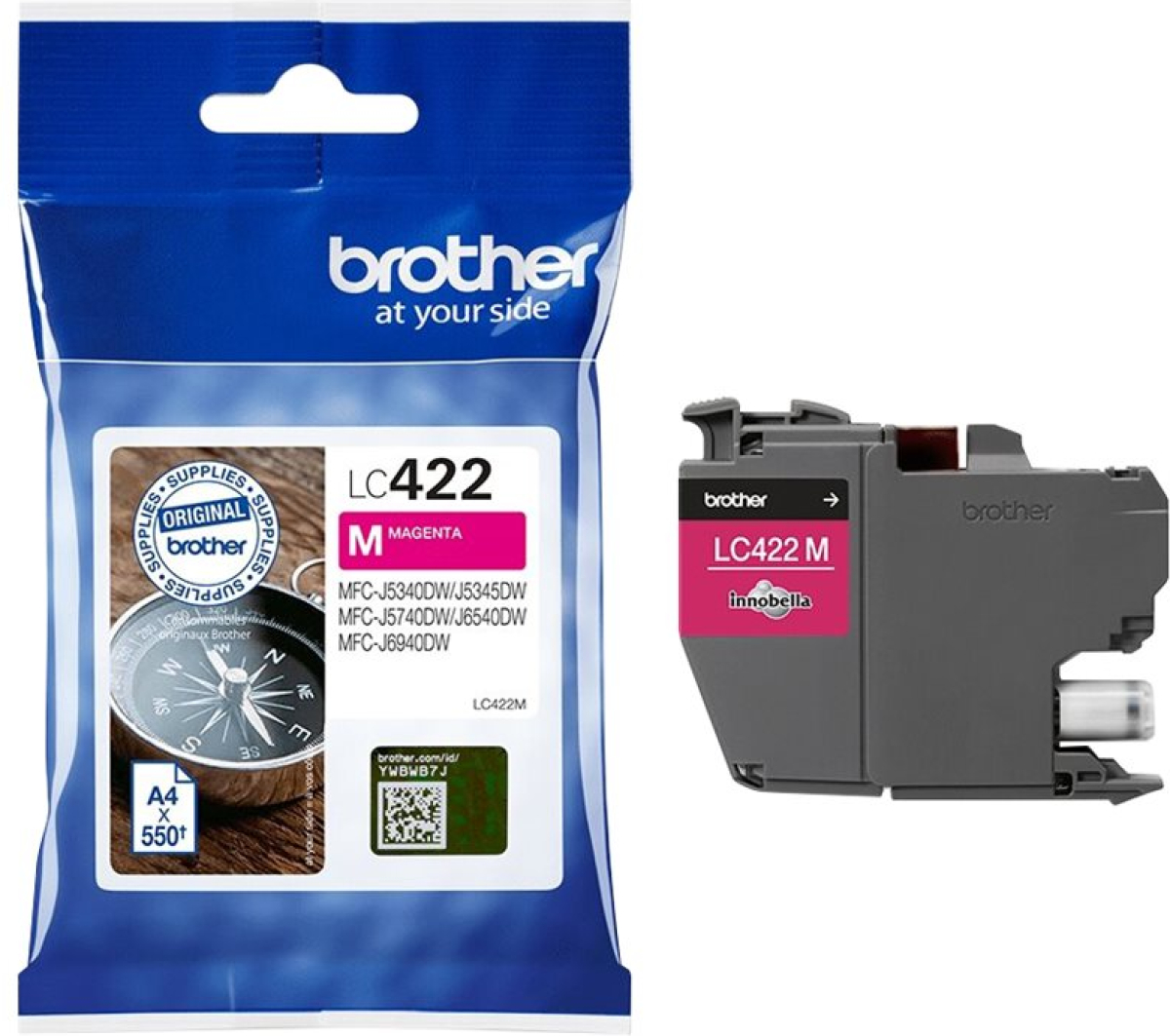 Касета с мастило BROTHER LC422M Ink Cartridge For BH19M-B Compatible with MFC-J5340DW MFC-J5740DW MFC-J6540DW MFC-J6940DW 550 pagesна ниска цена с бърза доставка - BestPC.BG