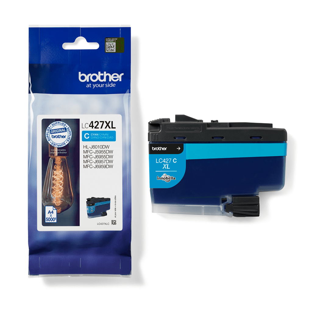 Касета с мастило Brother LC427XLC Cyan Ink Cartridge - 5000 Pagesна ниска цена с бърза доставка - BestPC.BG