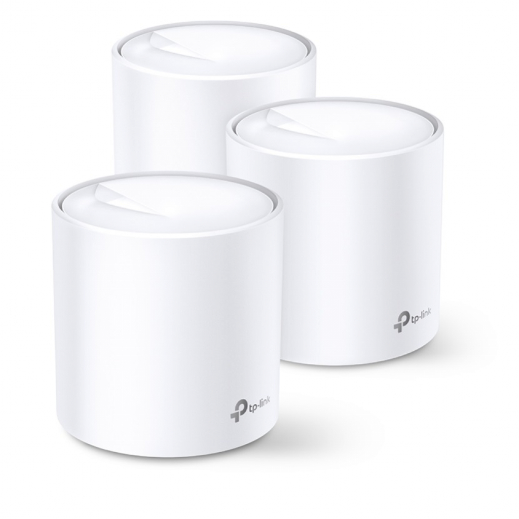 Tочка за достъп TP-LINK Deco X60(3-pack), AX3000, 2xGbE, MU-MIMO, Wi-Fi 6на ниска цена с бърза доставка - BestPC.BG