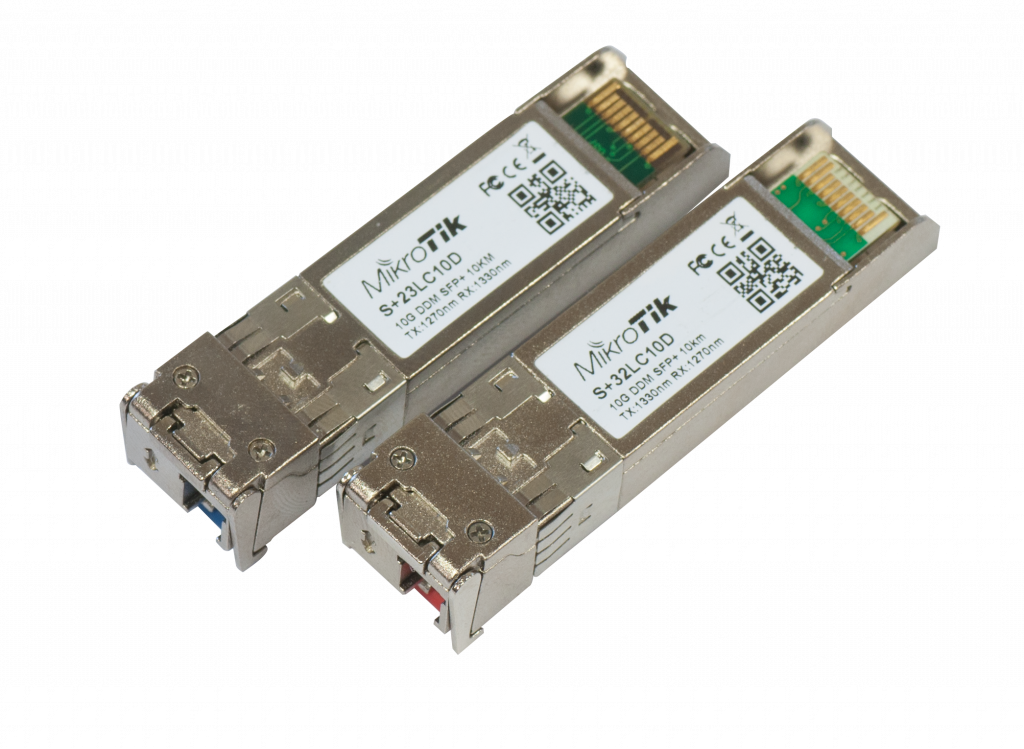 SFP Модул Оптичен модул MikroTik S+2332LC10D, SFP+ 10G, 10km, 1270nm-1330nm, 2бр.на ниска цена с бърза доставка - BestPC.BG