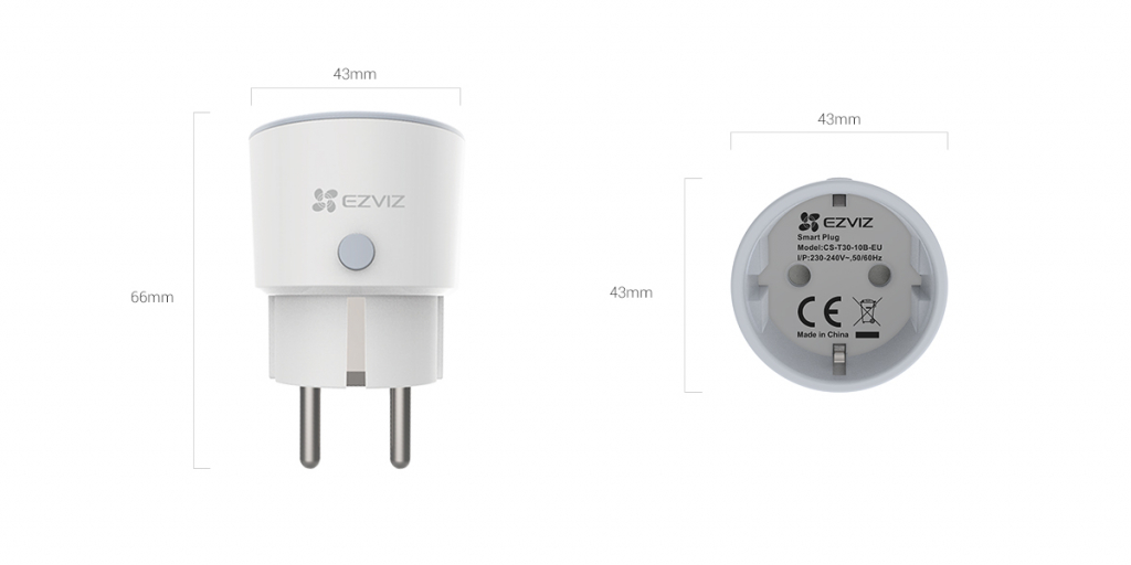 Контакт Управляем контакт EZVIZ 2300W,контрол на консумацията на токна ниска цена с бърза доставка - BestPC.BG
