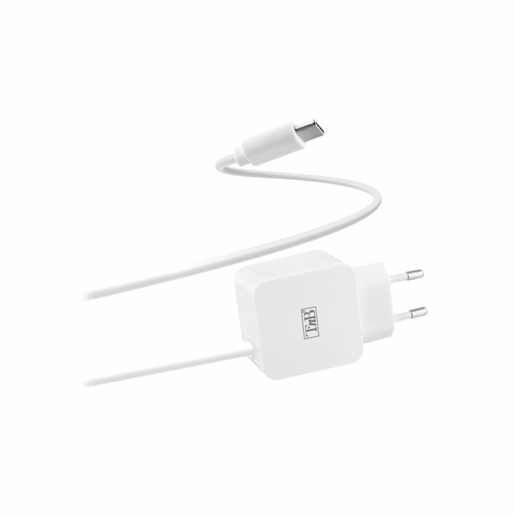 TNB Зарядно устройство, с кабел, USB-C, 2.4A, 1 m, бялона ниска цена с бърза доставка - BestPC.BG