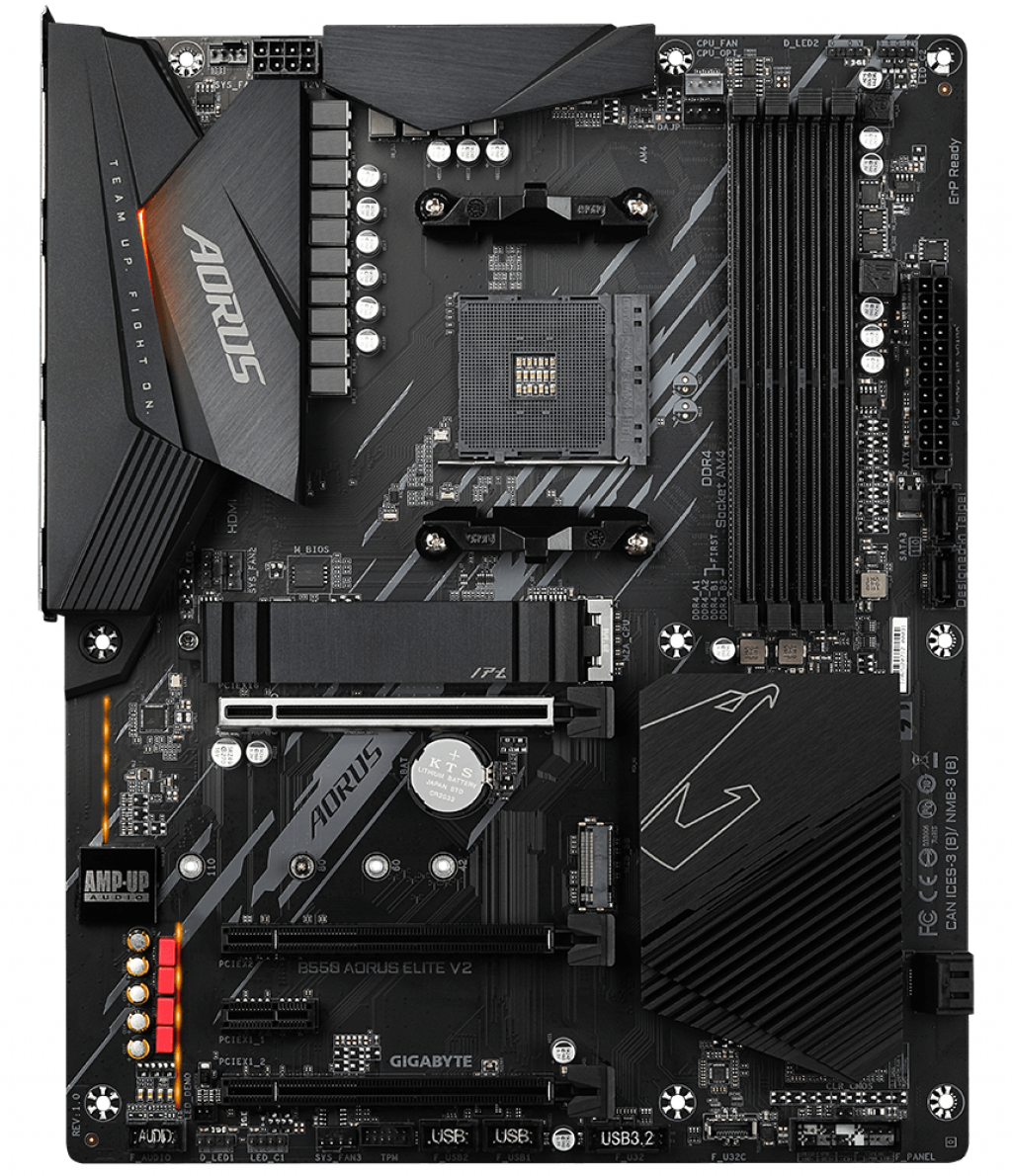 Дънна платка GIGABYTE B550 AORUS ELITE V2 Socket AM4, 4 x DDR4, PCIe 4.0, RGB Fusion 2.0на ниска цена с бърза доставка - BestPC.BG