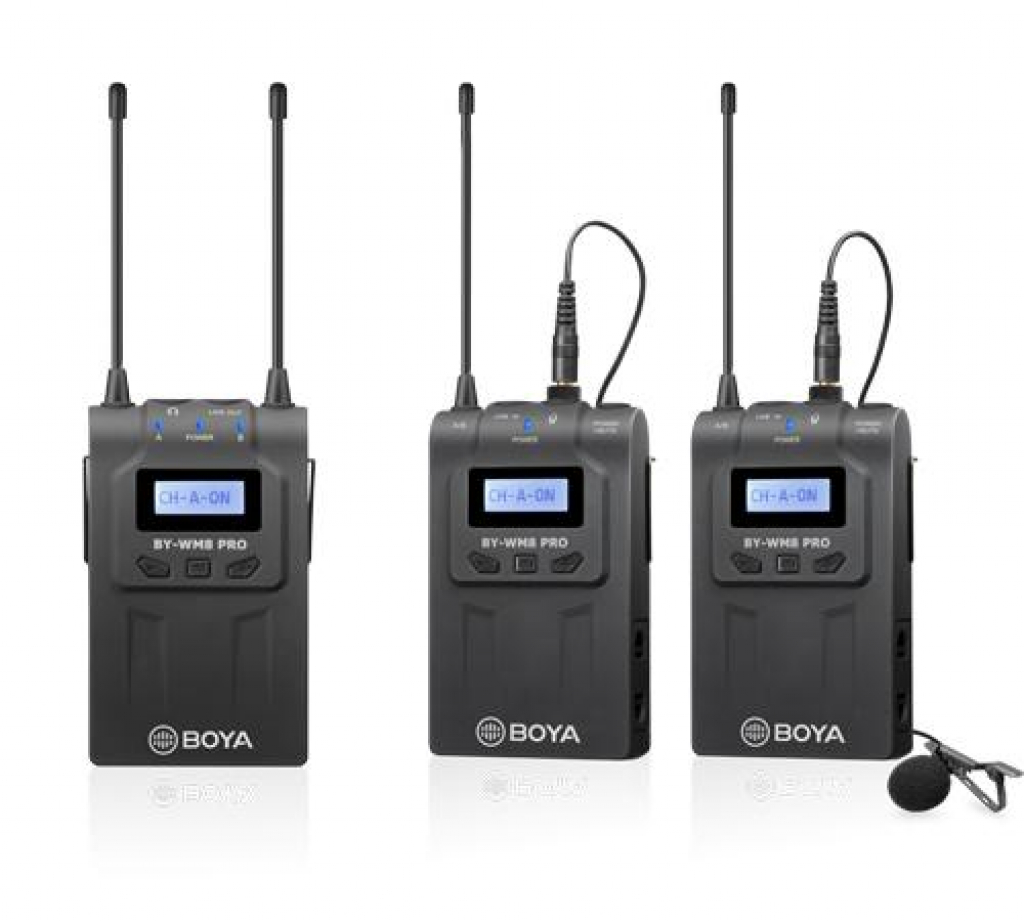 Микрофон Безжична система микрофони с предавател BOYA BY-WM8 Pro-K2на ниска цена с бърза доставка - BestPC.BG