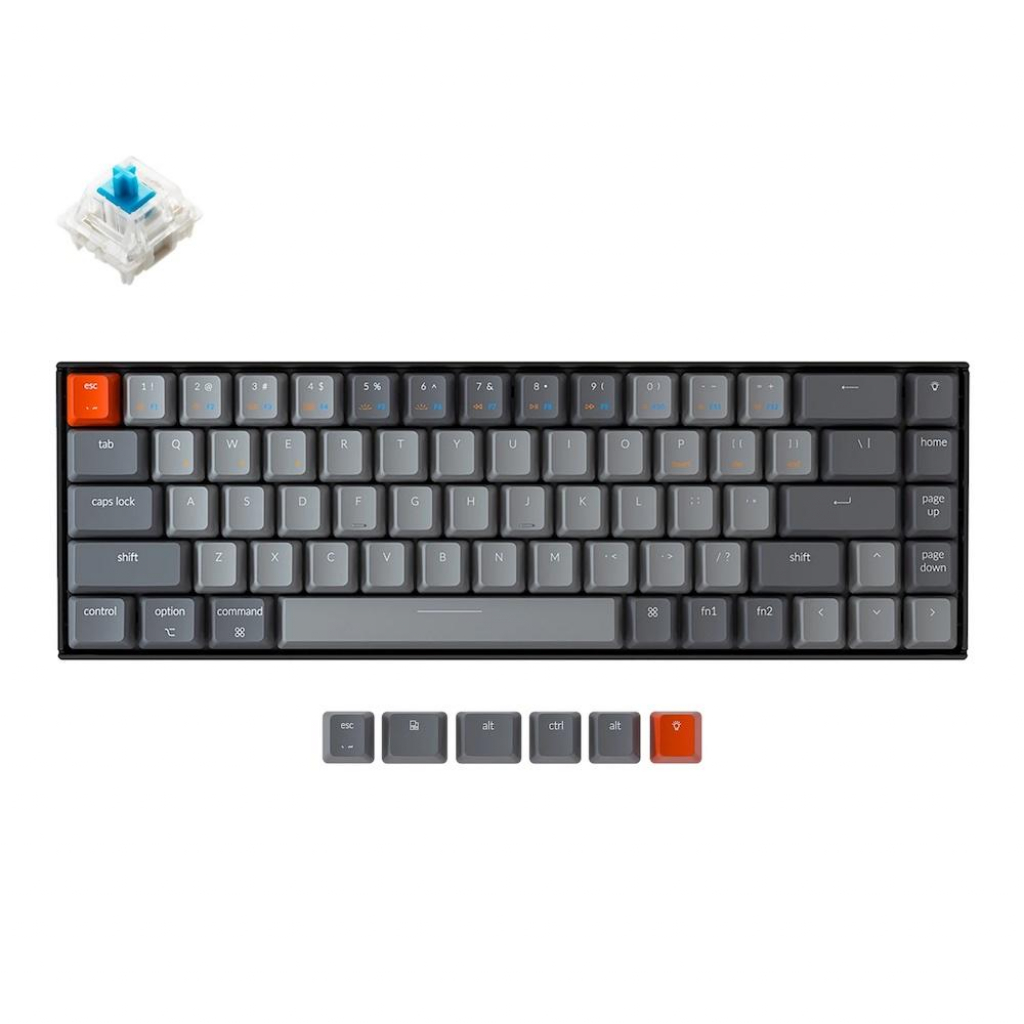 Клавиатура Геймърска Механична клавиатура Keychron K6 Keychron Blue Switch RGB LEDна ниска цена с бърза доставка