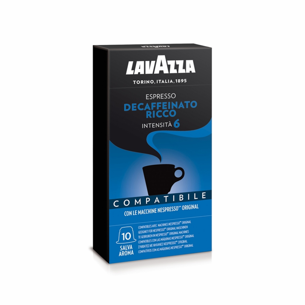 Продукт Lavazza Кафе капсула Nespresso standard, Espresso Decaffeinato Ricco, 10 брояна ниска цена с бърза доставка