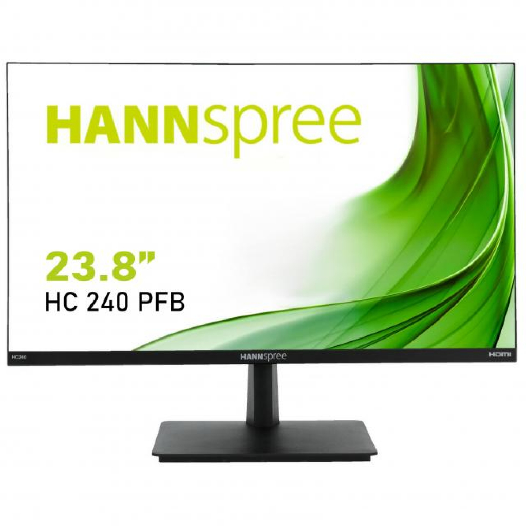 Монитор Монитор HANNSPREE HC240PFB, HS-IPS, Wide, 23.8 inch, D-Sub, HDMI, DP, Черенна ниска цена с бърза доставка