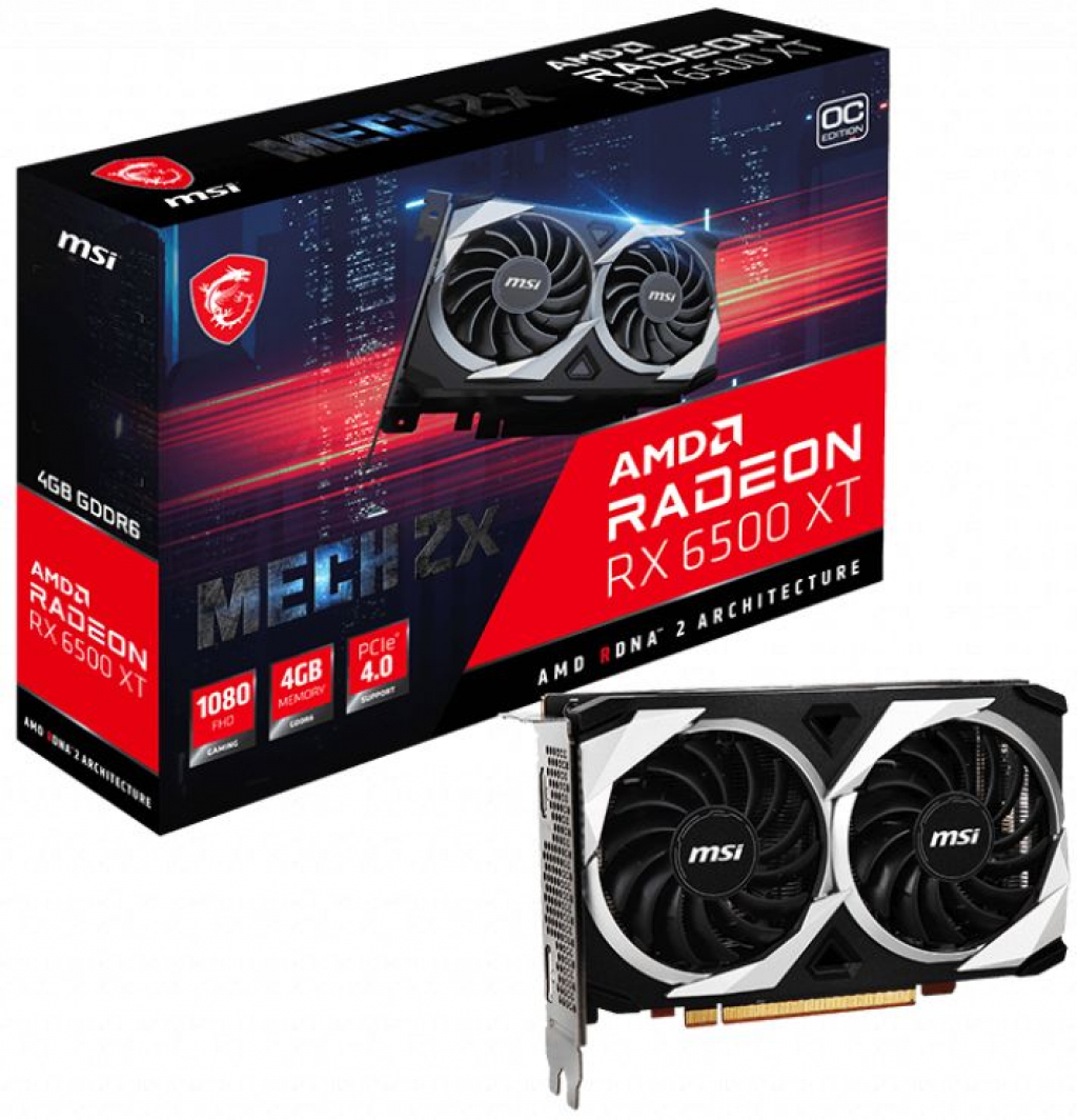 Видеокарта MSI Radeon RX 6500XT 4GB Mech 2X OCна ниска цена с бърза доставка - BestPC.BG