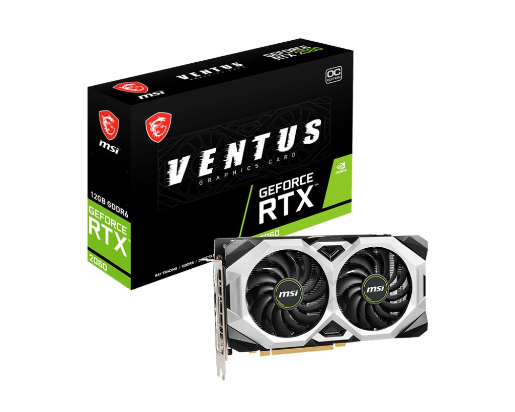 Видеокарта MSI GeForce RTX 2060 12GB Ventus OCна ниска цена с бърза доставка