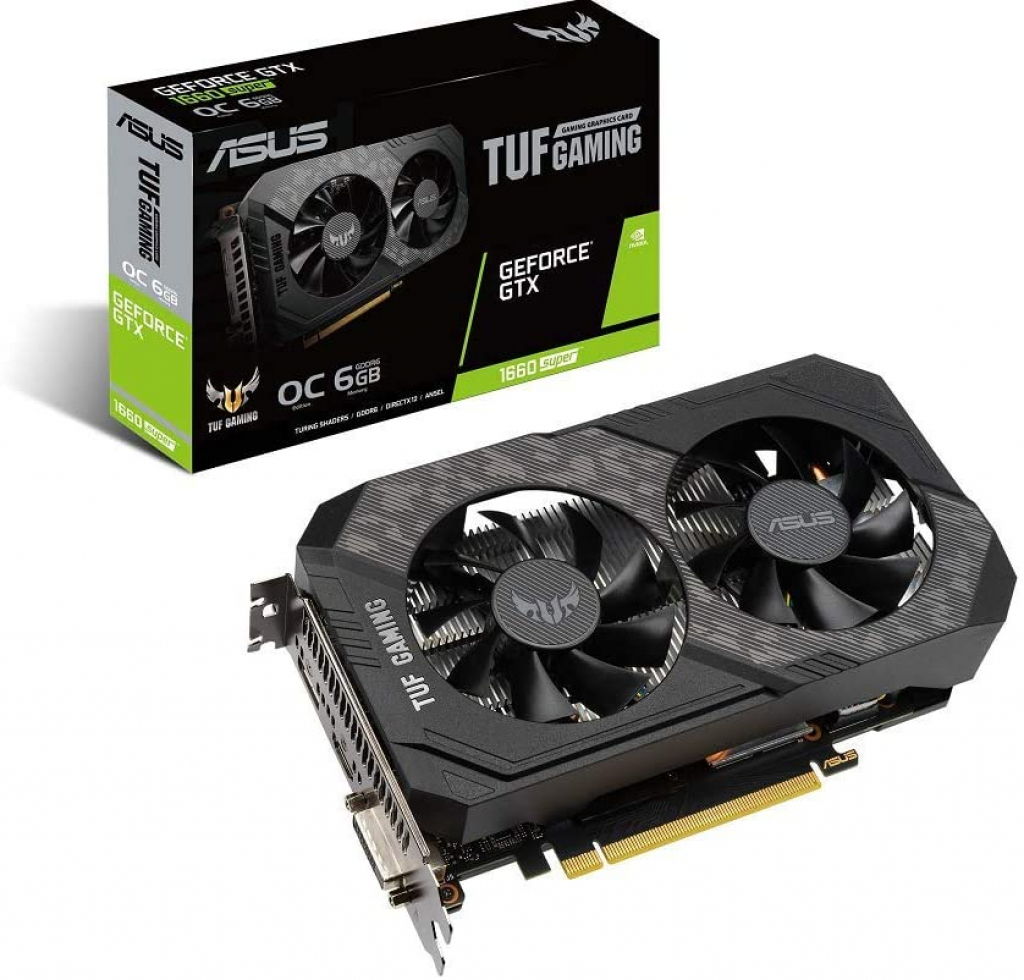 Видеокарта ASUS TUF GAMING GeForce GTX 1660 SUPER OC Edition 4GB GDDR6на ниска цена с бърза доставка