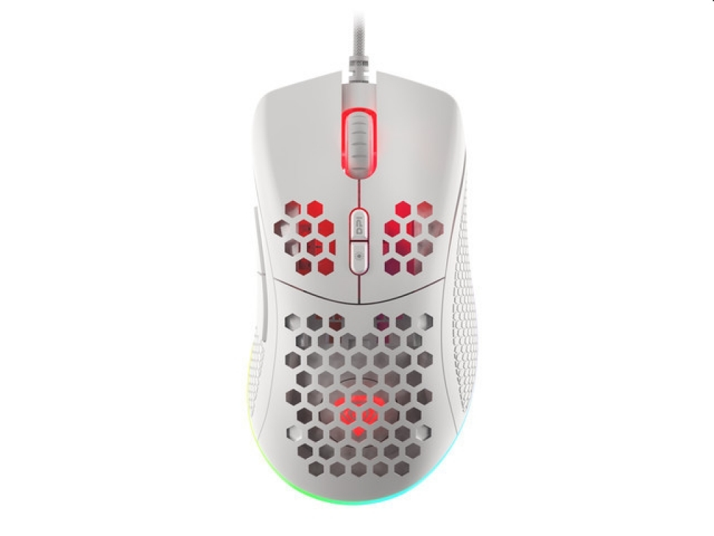 Мишка Genesis Gaming Mouse Krypton 555 8000DPI RGB Бяла Softwareна ниска цена с бърза доставка - BestPC.BG