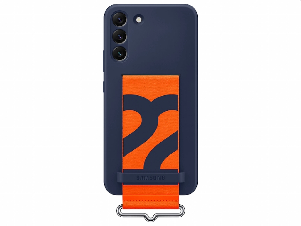 Калъф за смартфон Samsung S22+ S906 Silicone Cover with Strap, Navyна ниска цена с бърза доставка - BestPC.BG
