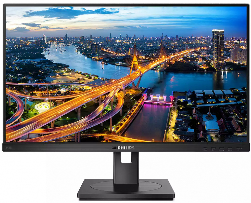 Монитор Philips 242B1-00, 23.8" IPS WLED, 1920x1080@75Hz, 4ms GTG, 250cd-m2, 1000:1на ниска цена с бърза доставка - BestPC.BG