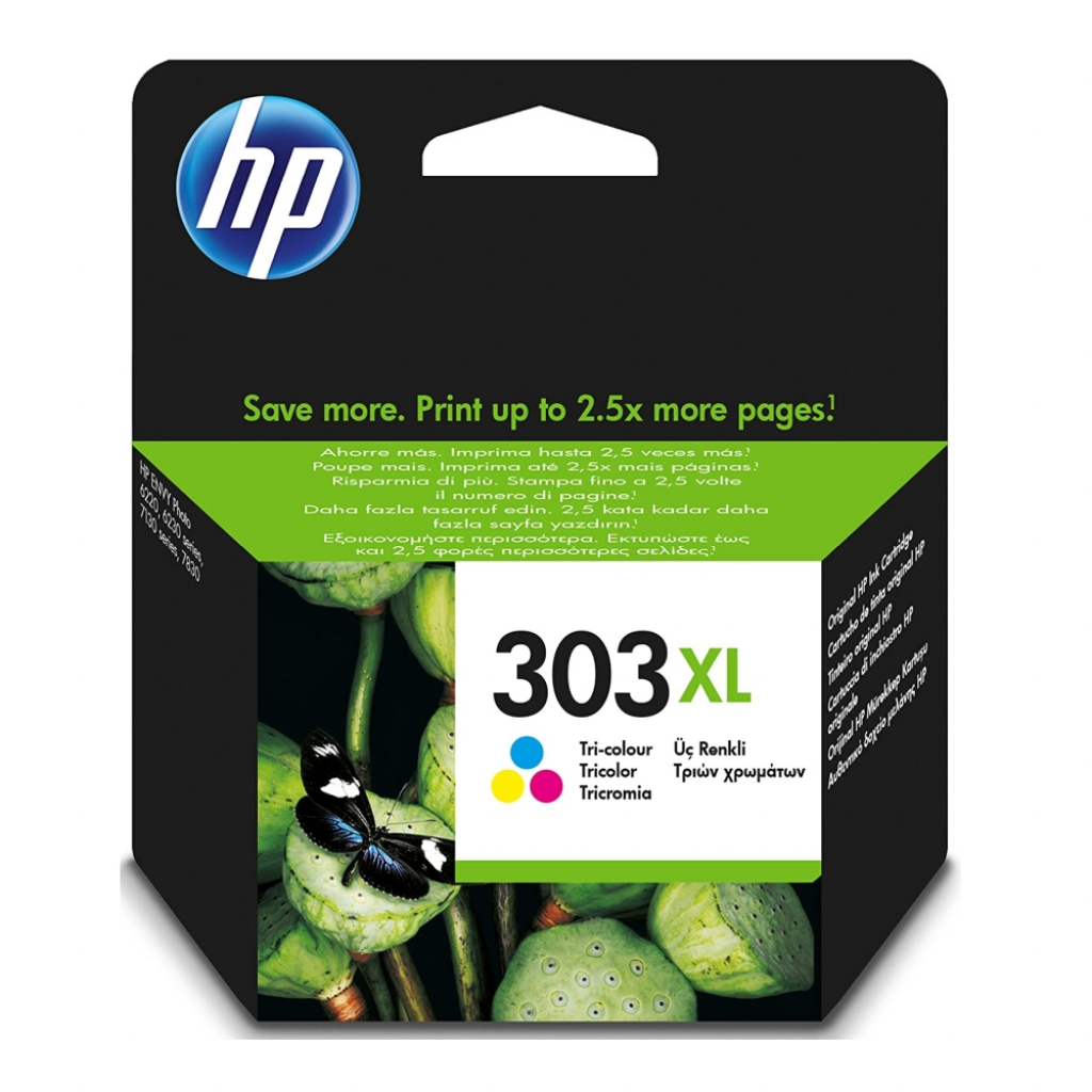 Касета с мастило HP 303XL High Yield Tri-color Original Ink Cartridgeна ниска цена с бърза доставка - BestPC.BG