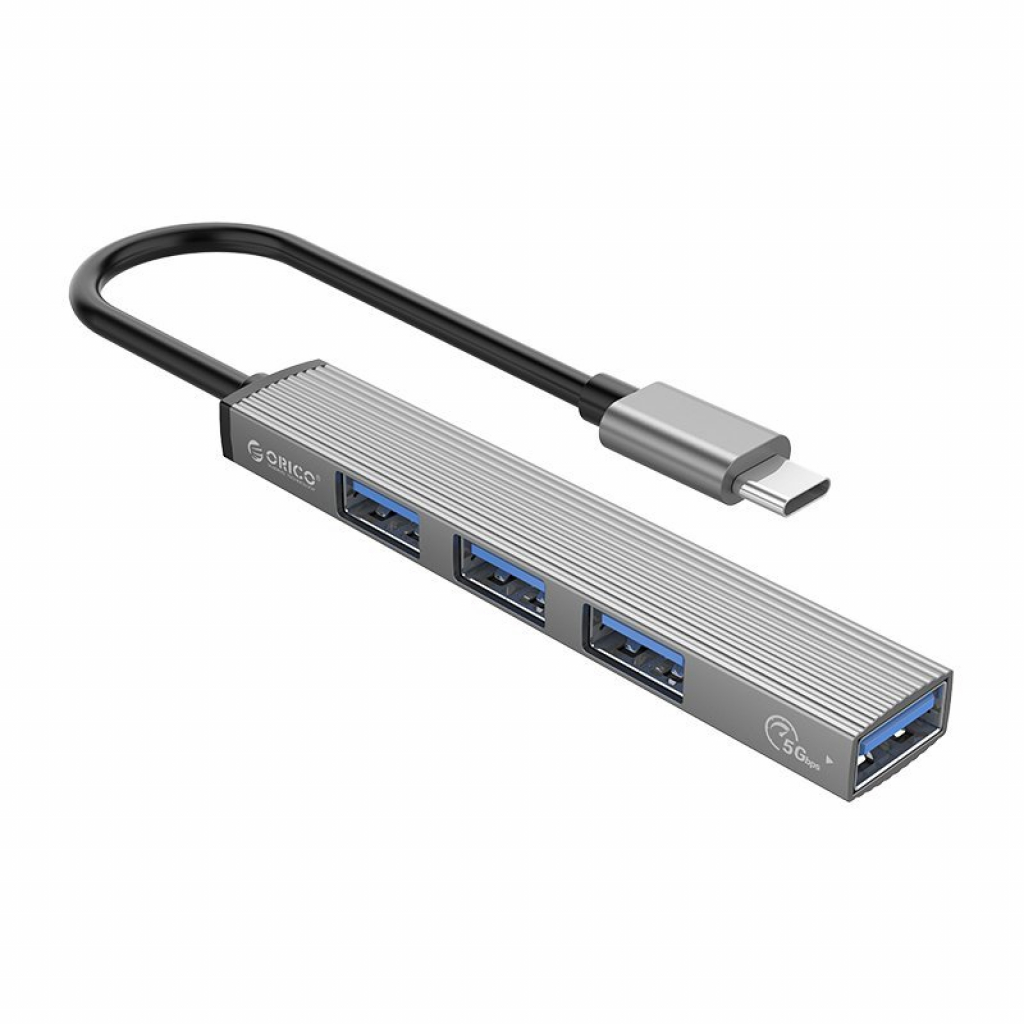 Orico хъб USB3.0-2.0 HUB 4 port - Type-C input - AH-13-GYна ниска цена с бърза доставка - BestPC.BG