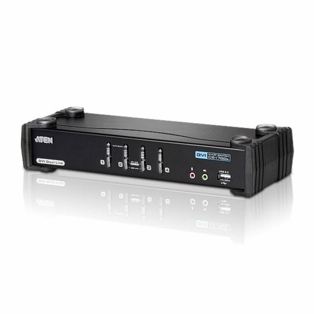 KVM продукт KVMP превключвател ATEN CS1784A, 4-портов, USB, DVI Dual Link, Audioна ниска цена с бърза доставка - BestPC.BG