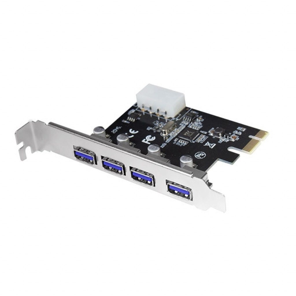Мрежова LAN карта/адаптер PCI-E card 4xUSB3.0 port, PC0057A, LogiLinkна ниска цена с бърза доставка - BestPC.BG