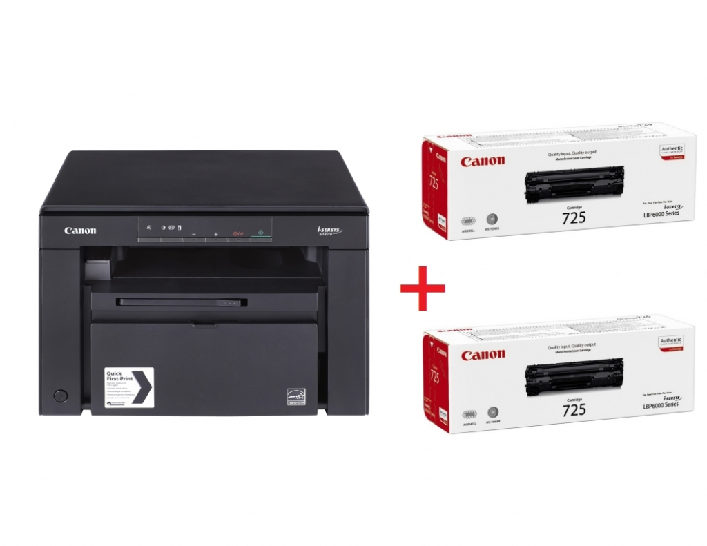 Мултифункционално у-во Canon i-SENSYS MF3010 Printer-Scanner-Copier + 2x Canon CRG-725на ниска цена с бърза доставка - BestPC.BG