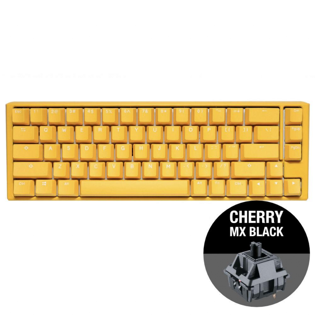Геймърскa механична клавиатура Ducky One 3 Yellow SF 65, Cherry MX Black суичове, Жълтана ниска цена с бърза доставка - BestPC.BG