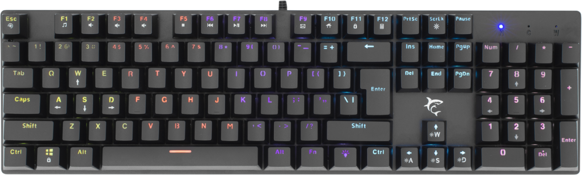 WHITE SHARK GK-2107 :: Геймърска клавиатура Commandos Elite, механична, Чернана ниска цена с бърза доставка - BestPC.BG