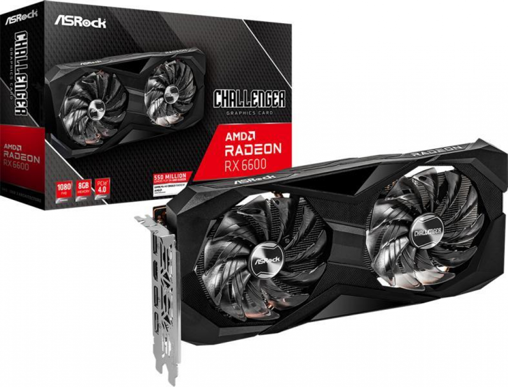 Видеокарта Asrock AMD Radeon RX6600 Challenger D 8GB, GDDR6 128 bit, 1xHDMI, 3xDP 1.4на ниска цена с бърза доставка