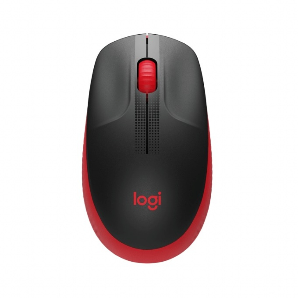 Мишка Logitech M190 Wireless Mouse Full size, Червена/Чернана ниска цена с бърза доставка - BestPC.BG