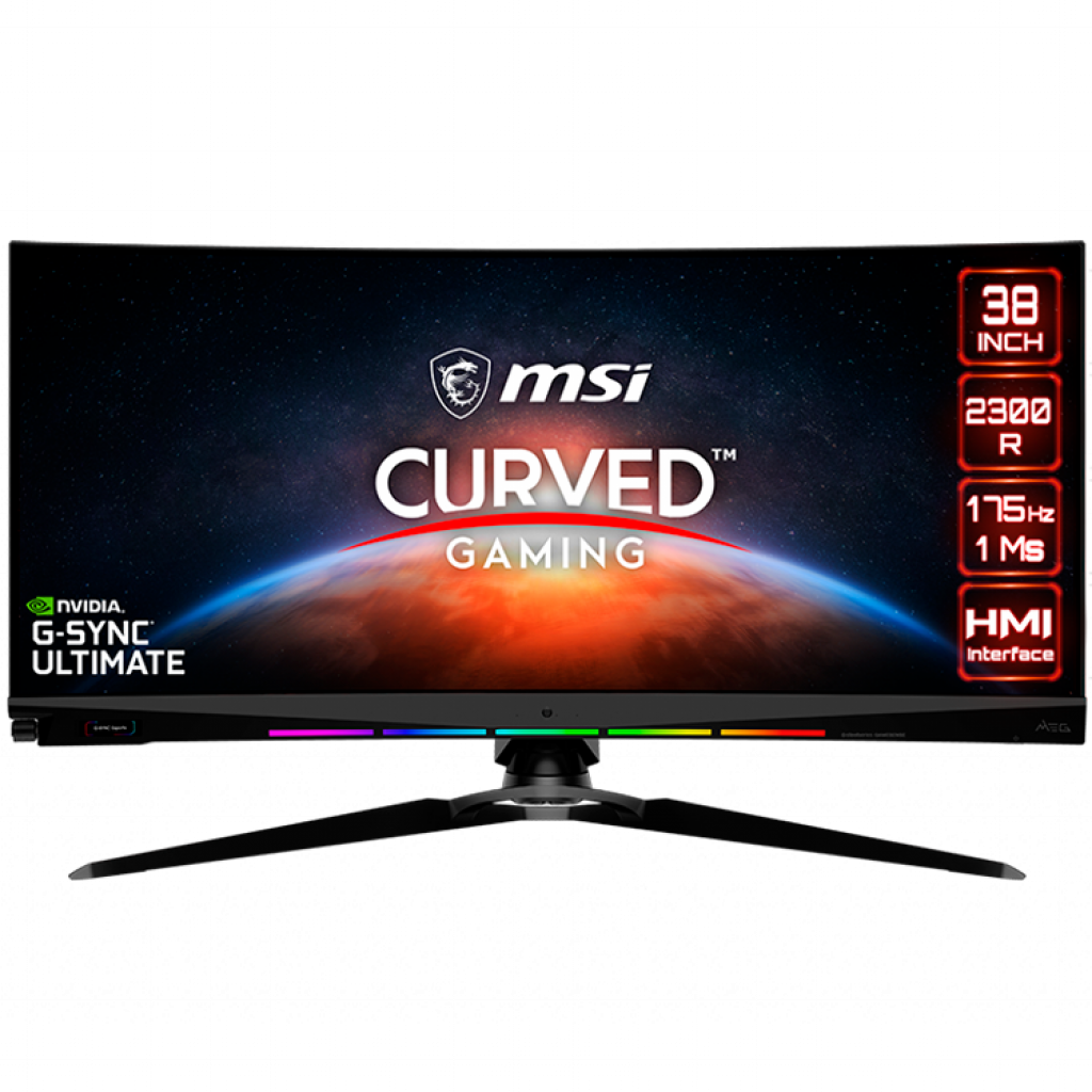 Монитор MSI Optix MEG381CQR Plus Curved Gaming Monitor, 37.5" 175Hz, UWQHD+на ниска цена с бърза доставка