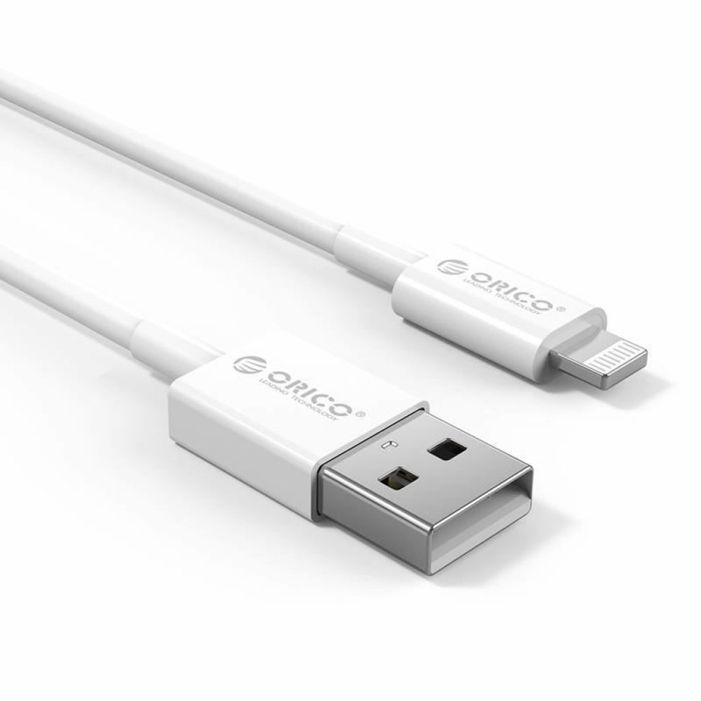 Кабел Orico AL01-10-WH USB Type-A към Lightning 1 метър бялна ниска цена с бърза доставка - BestPC.BG