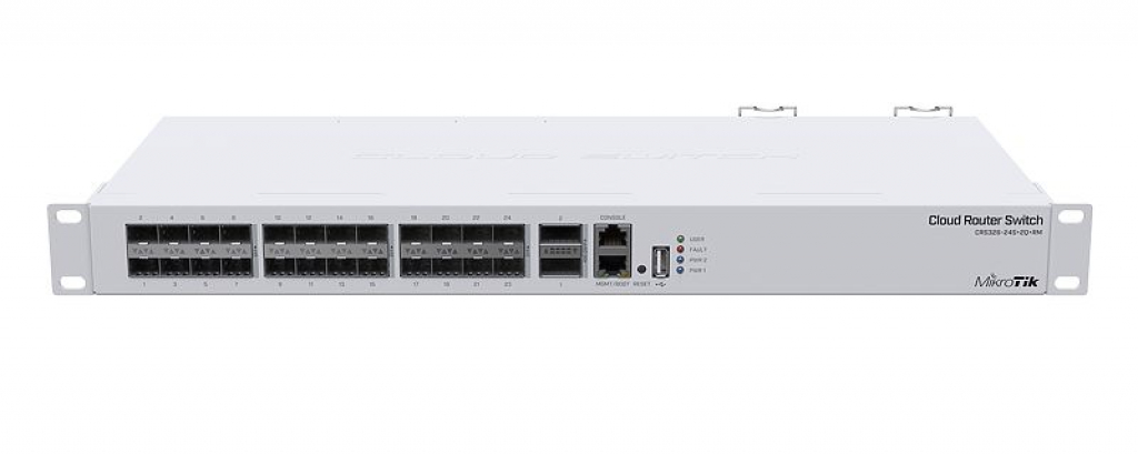 Рутер/Маршрутизатор Cloud Router Switch Mikrotik CRS326-24S+2Q+RM 24 SFP+ and 2 QSFP+ portsна ниска цена с бърза доставка