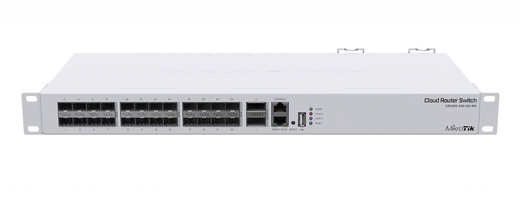 Рутер/Маршрутизатор Cloud Router Switch Mikrotik CRS326-24S+2Q+RM 24 SFP+ and 2 QSFP+ portsна ниска цена с бърза доставка - BestPC.BG