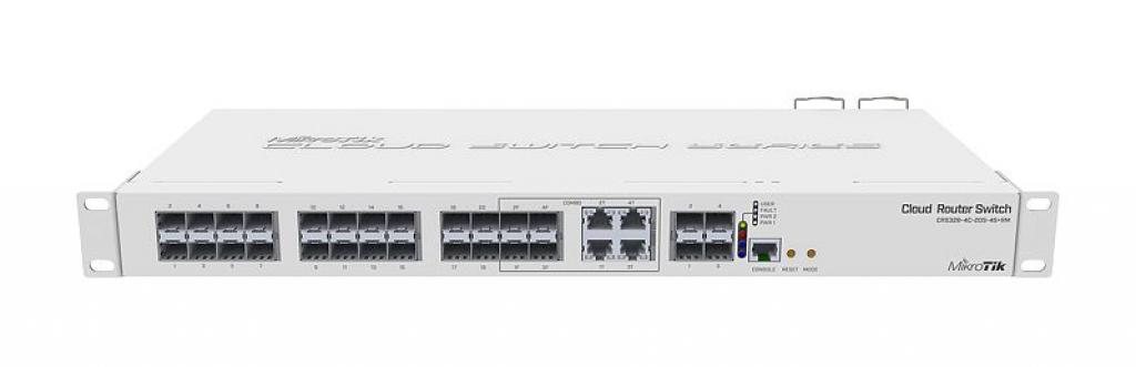 Комутатор/Суич 28 SFP-SFP+ портов комутатор MikroTik CRS328-4C-20S-4S+RMна ниска цена с бърза доставка - BestPC.BG