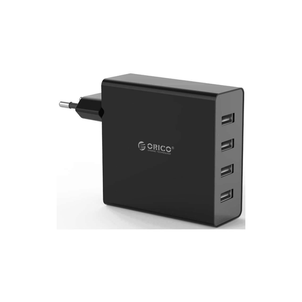 Кабел/адаптер 4-портово USB зарядно устройство Orico DCW-4U-EU-BK-PROна ниска цена с бърза доставка