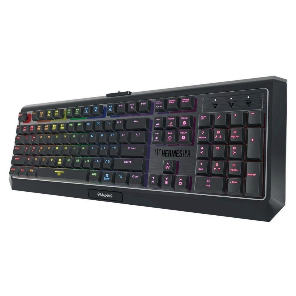 Клавиатура RGB механична геймърска клавиатура Gamdias Hermes P3на ниска цена с бърза доставка