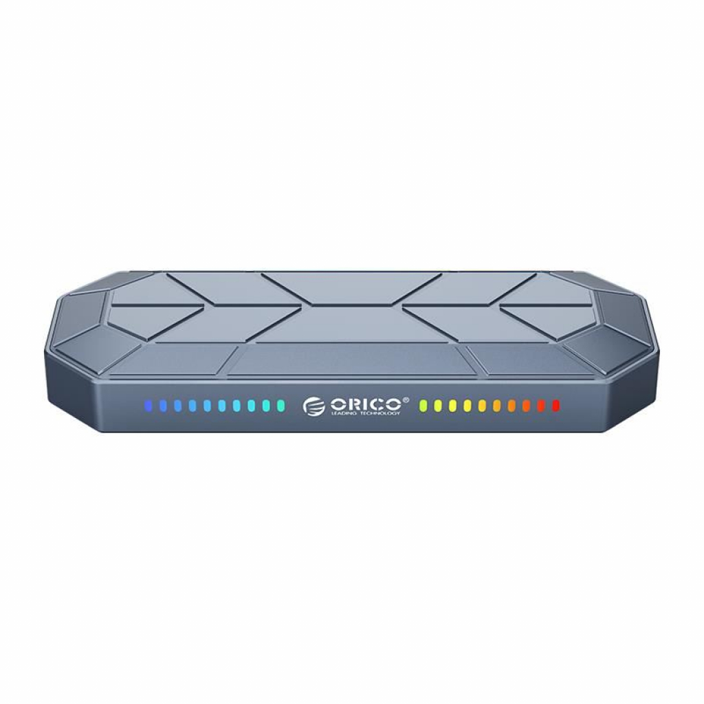 Кутия/Чекмедже за HDD NVMe M.2 SSD кутия за диск Orico M2VG01-C3-GY с RGB подсветка USB Type-Cна ниска цена с бърза доставка - BestPC.BG
