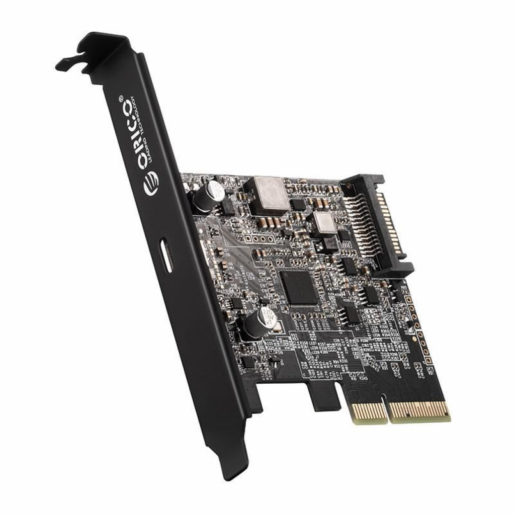 Мрежова карта/адаптер PCI-e адаптер Orico PE20-1C-BK с 1х USB 3.2 порт GEN2x2 Type-Cна ниска цена с бърза доставка