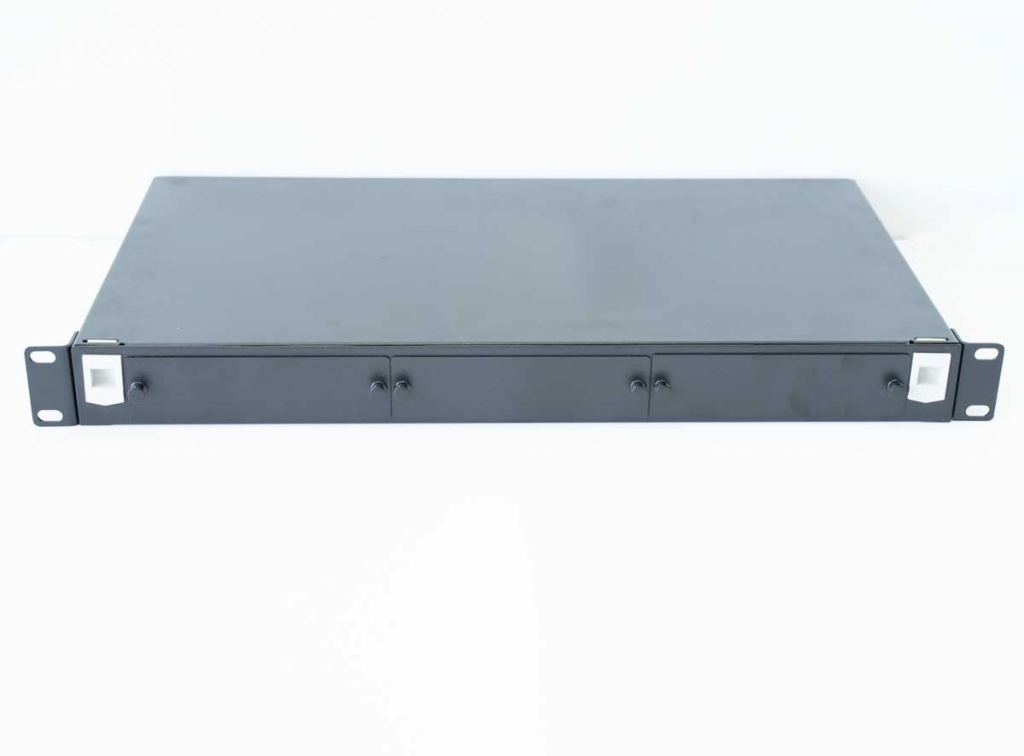 Аксесоар за шкаф Изтеглящ се оптичен панел за 3 MPO касети, 1U, черенна ниска цена с бърза доставка
