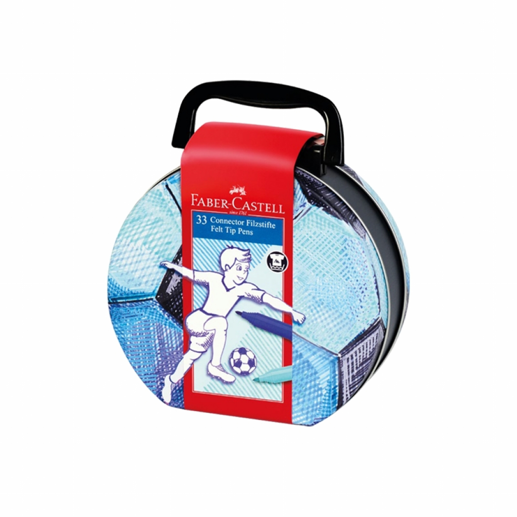 Faber-Castell Флумастери Connector, комплект ''Футбол'', 33 цвятана ниска цена с бърза доставка - BestPC.BG