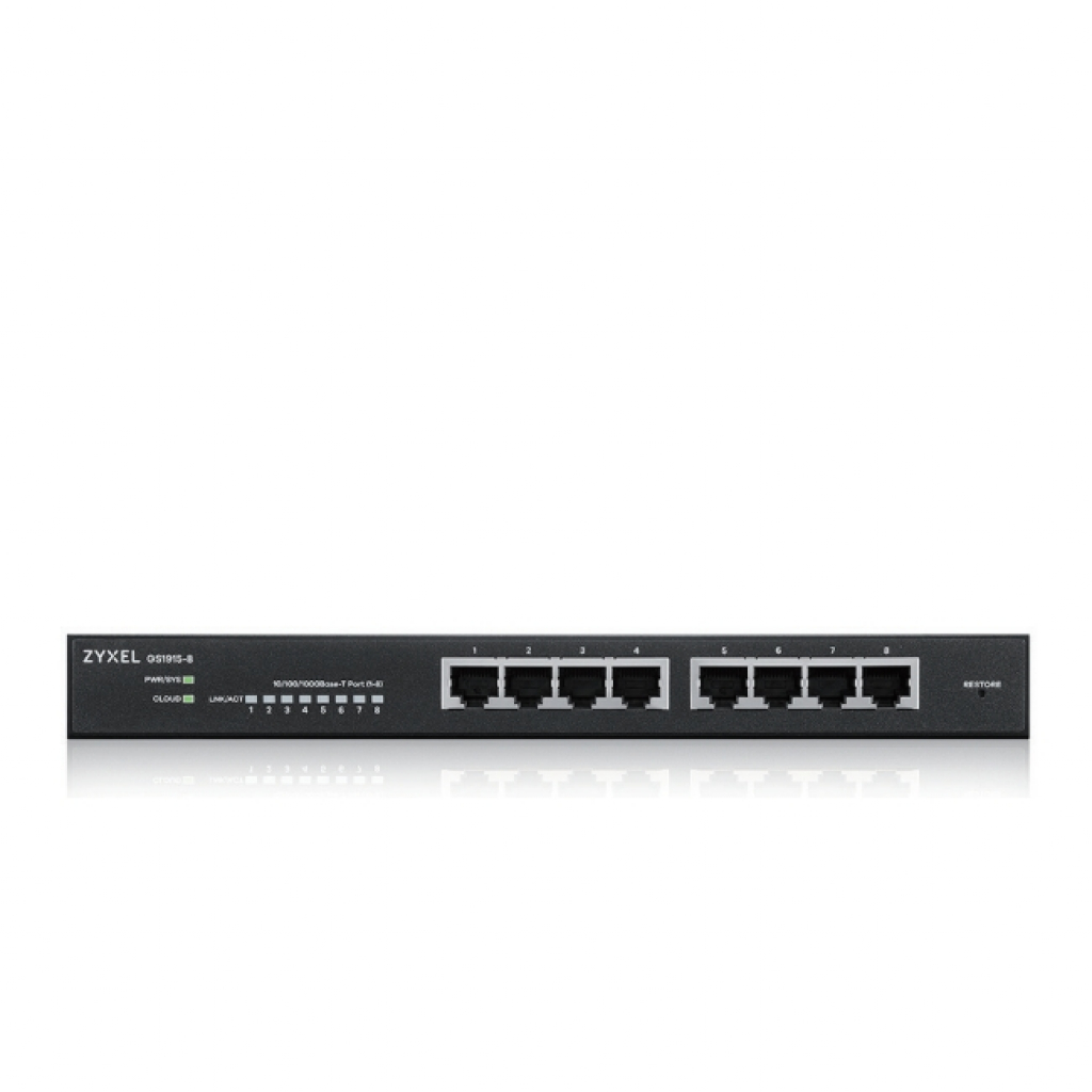Комутатор/Суич Zyxel GS1915-8, 8-port GbE Smart hybrid mode Switch, standalone or NebulaFlexна ниска цена с бърза доставка - BestPC.BG