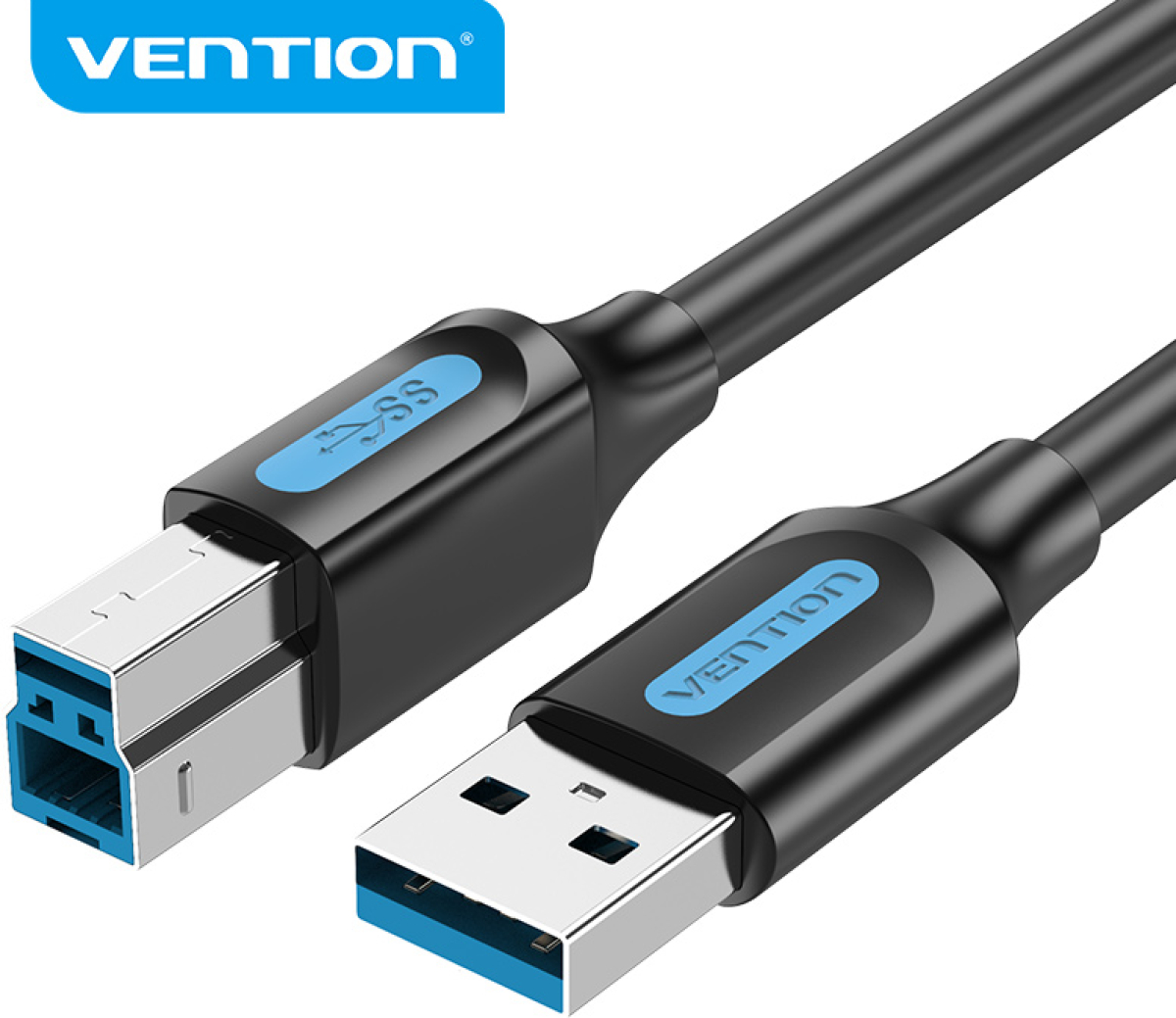 Vention Кабел USB 3.0 AM - BM - 1.5M Black - COOBGна ниска цена с бърза доставка - BestPC.BG