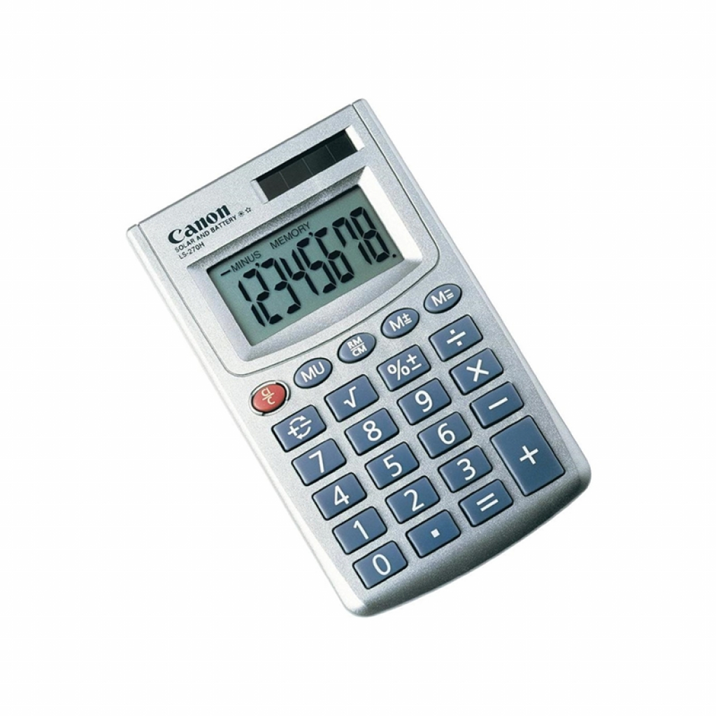 Canon Калкулатор LS-270H, преносим, 8-разряден, сивна ниска цена с бърза доставка - BestPC.BG